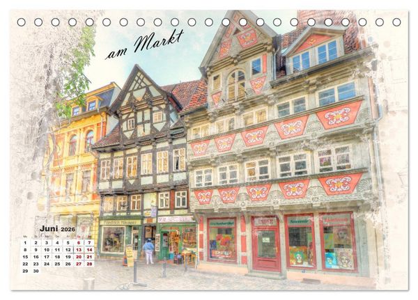 Produktbild: Quedlinburg-meine Stadt (Tischkalender 2026 DIN A5 quer), CALVENDO Monatskalender