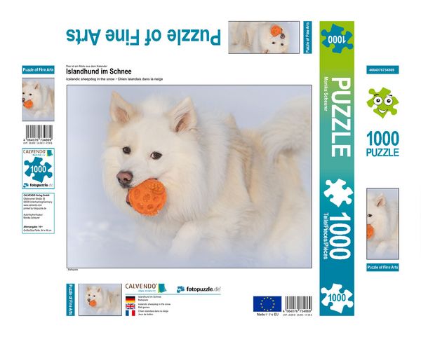 Produktbild: CALVENDO Puzzle Islandhund im Schnee | 1000 Teile Lege-Gr&ouml;&szlig;e 64 &times; 48 cm Foto-Puzzle f&uuml;r gl&uuml;ckliche Stunden