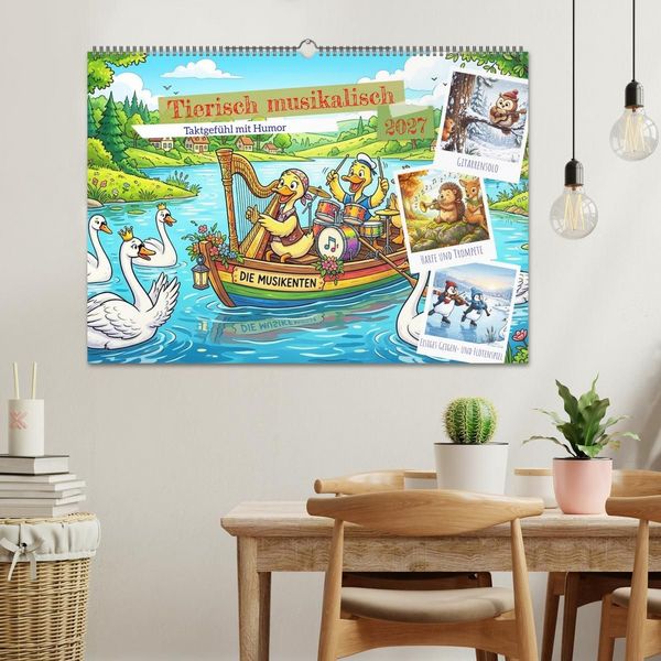 Produktbild: Tierisch musikalisch - Taktgef&uuml;hl mit Humor (Wandkalender 2027 DIN A2 quer), CALVENDO Monatskalender