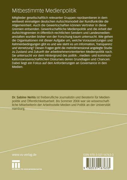 Produktbild: Mitbestimmte Medienpolitik