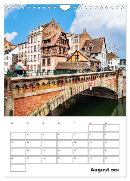 Produktbild: Stra&szlig;burg - Urlaubsplaner (Wandkalender 2026 DIN A4 hoch), CALVENDO Monatskalender