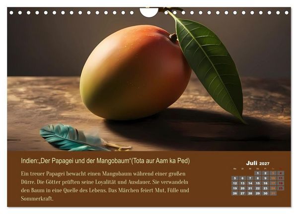 Produktbild: 12 M&auml;rchen unserer Welt (Wandkalender 2027 DIN A4 quer), CALVENDO Monatskalender