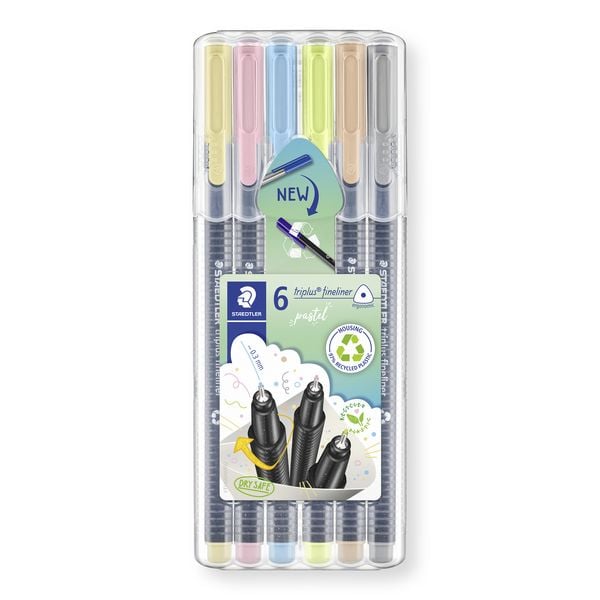 STAEDTLER triplus fineliner 334 Fineliner, 6er Set, 334 SB6 PA