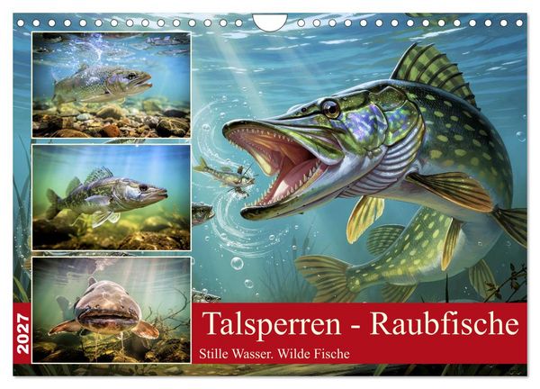 Produktbild: Talsperren - Raubfische (Wandkalender 2027 DIN A4 quer), CALVENDO Monatskalender