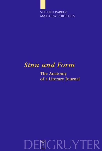 Produktbild: "Sinn und Form"