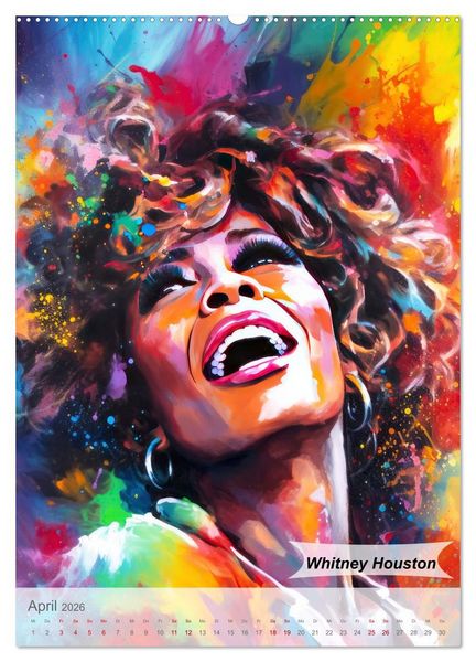 Produktbild: POP Legenden in Pop-Art (Wandkalender 2026 DIN A2 hoch), CALVENDO Monatskalender