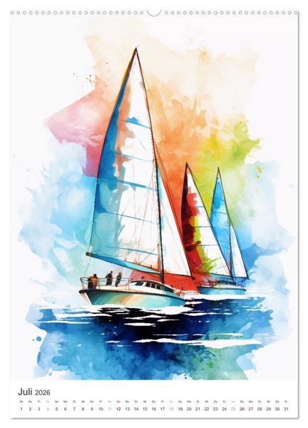 Produktbild: Segeln und Regatta (hochwertiger Premium Wandkalender 2026 DIN A2 hoch), Kunstdruck in Hochglanz