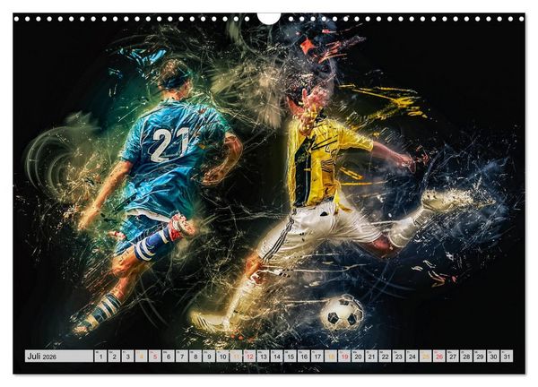 Produktbild: Fu&szlig;ball - extrem (Wandkalender 2026 DIN A3 quer), CALVENDO Monatskalender