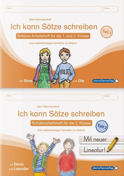 Produktbild: Ich kann S&auml;tze schreiben Teil 1 und 2 im Set - Sch&uuml;lerarbeitshefte f&uuml;r die 1. und 2. Klasse