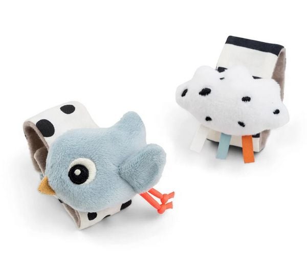 Rasselbände Happy clouds Blau