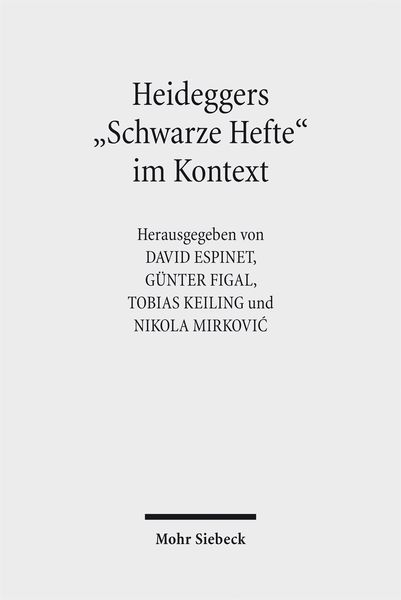 Produktbild: Heideggers "Schwarze Hefte" im Kontext