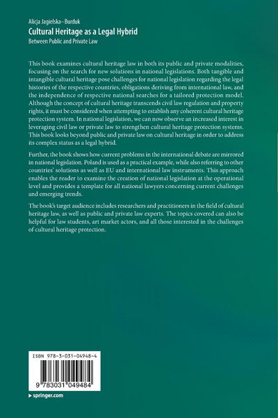 Produktbild: Cultural Heritage as a Legal Hybrid