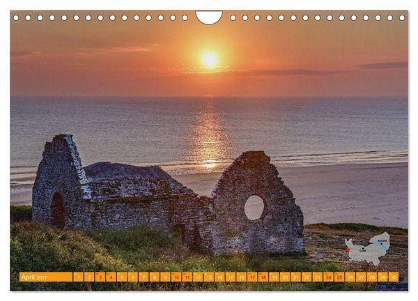 Produktbild: Die K&uuml;sten der Normandie vom Mont Saint-Michel bis &Eacute;tretat (Wandkalender 2027 DIN A4 quer), CALVENDO Monatskalender