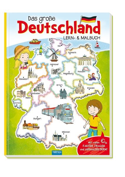 Produktbild: Tr&ouml;tsch Malbuch Mein gro&szlig;es Deutschland Lern und Malbuch