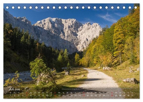 Produktbild: Gro&szlig;er Ahornboden - Europas gro&szlig;er Ahornwald (Tischkalender 2026 DIN A5 quer), CALVENDO Monatskalender