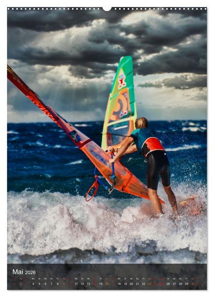 Produktbild: Windsurfing - Wind und Wellen (hochwertiger Premium Wandkalender 2026 DIN A2 hoch), Kunstdruck in Hochglanz