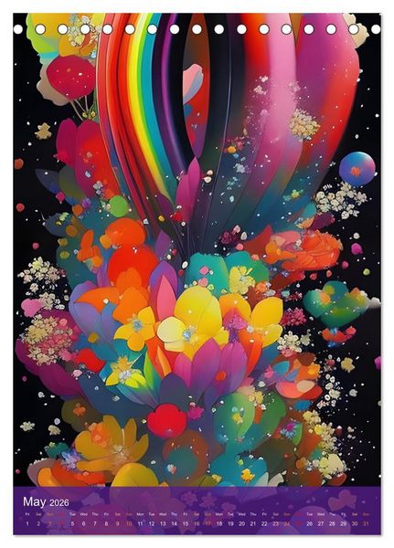 Produktbild: Prismatic Visions (Desk Calendar 2026 DIN A5 portrait), CALVENDO 12 Month DeskCalendar