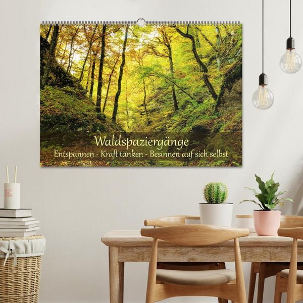 Produktbild: Waldspazierg&auml;nge: Entspannen - Kraft tanken - Besinnen auf sich selbst (Wandkalender 2027 DIN A2 quer), CALVENDO Monatskalender
