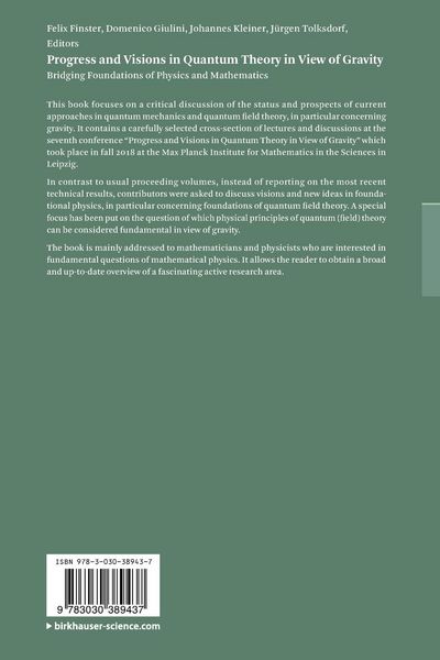 Produktbild: Progress and Visions in Quantum Theory in View of Gravity