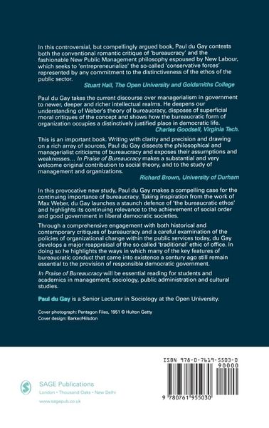Produktbild: In Praise of Bureaucracy