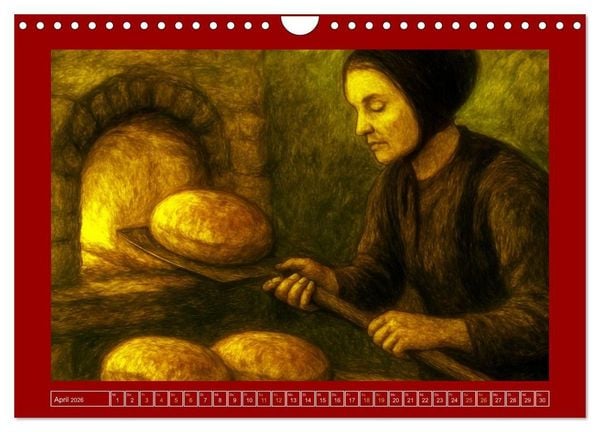 Produktbild: Einfach Leben - Einblicke in die Welt der Amish im Stil alter Gem&auml;lde (Wandkalender 2026 DIN A4 quer), CALVENDO Monatskalender