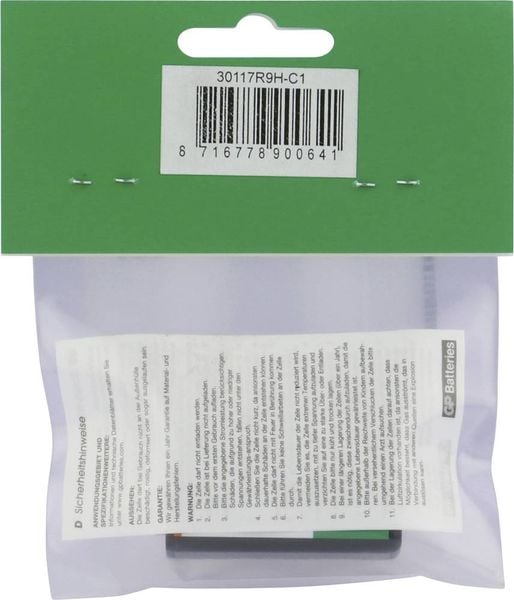 Produktbild: GP GPIND17R9HC1 9V Block-Akku NiMH 170 mAh 9.6V 1St.