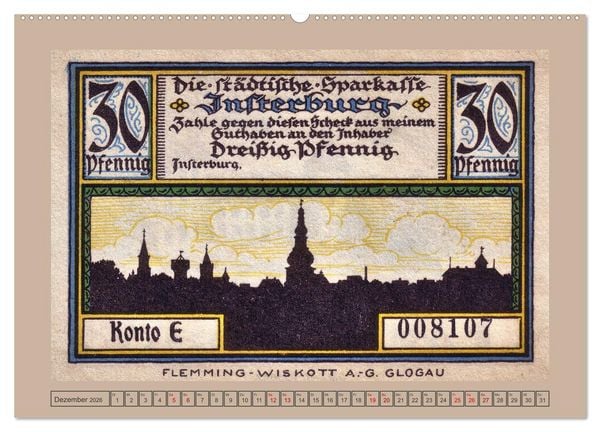 Produktbild: Gruss aus Insterburg - Historische Stadtansichten (hochwertiger Premium Wandkalender 2026 DIN A2 quer), Kunstdruck in Hochglanz
