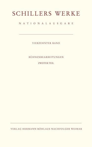 Produktbild: Schillers Werke. Nationalausgabe