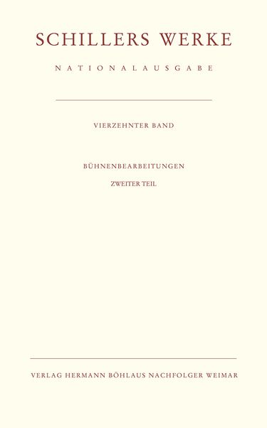 Produktbild: Schillers Werke. Nationalausgabe