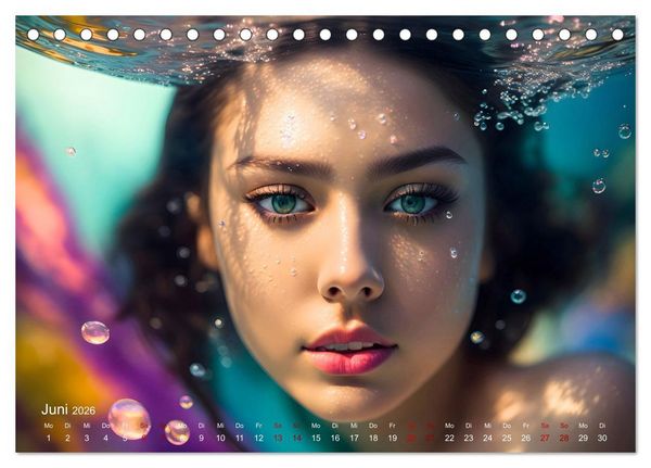 Produktbild: Models unter Wasser (Tischkalender 2026 DIN A5 quer), CALVENDO Monatskalender