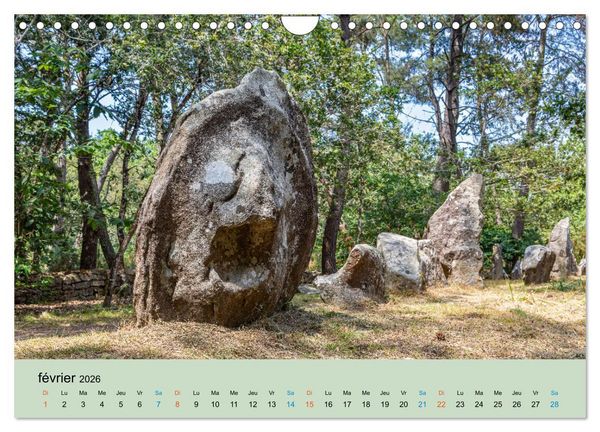 Produktbild: M&eacute;galithes myst&eacute;rieux (Calendrier mural 2026 DIN A4 vertical), CALVENDO calendrier mensuel