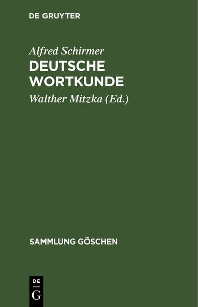 Produktbild: Deutsche Wortkunde