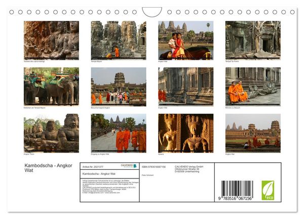 Produktbild: Kambodscha - Angkor Wat (Wandkalender 2026 DIN A4 quer), CALVENDO Monatskalender
