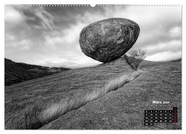 Produktbild: Namibia schwarzwei&szlig; (hochwertiger Premium Wandkalender 2026 DIN A2 quer), Kunstdruck in Hochglanz