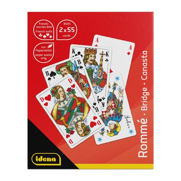 Produktbild: Idena Spielkarten Romm&eacute; Franz&ouml;sches Bild 2x 55 Blatt