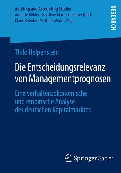 Produktbild: Die Entscheidungsrelevanz von Managementprognosen