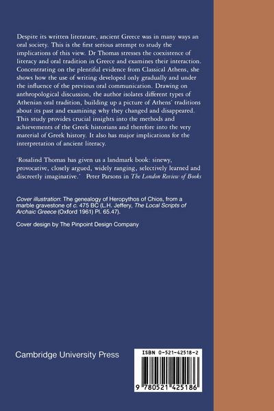 Produktbild: Oral Tradition and Written Record in Classical Athens