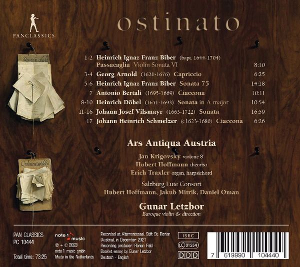 Produktbild: Ostinato - Works by Biber,Arnold,Bertali et. al.
