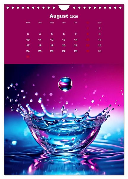 Produktbild: The symphony of drops (Wall Calendar 2026 DIN A4 portrait), CALVENDO 12 Month Wall Calendar
