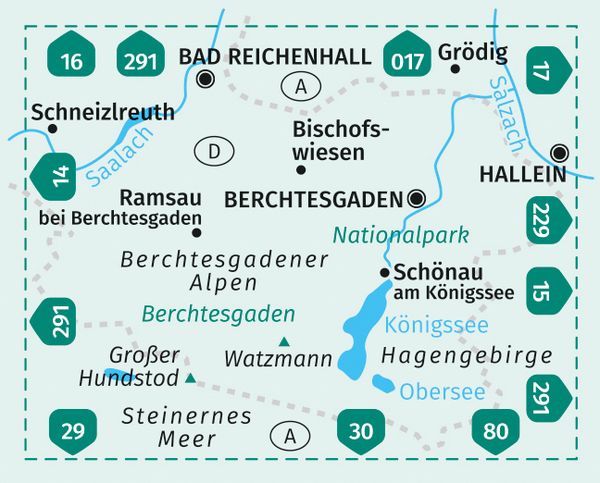 KOMPASS Wanderkarte 794 Berchtesgadener Land, Königssee, Nationalpark Berchtesgaden 1:25.000