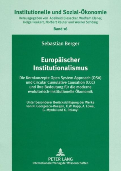 Produktbild: Europ&auml;ischer Institutionalismus
