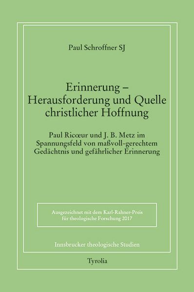 Produktbild: Erinnerung - Herausforderung und Quellen christlicher Hoffnung