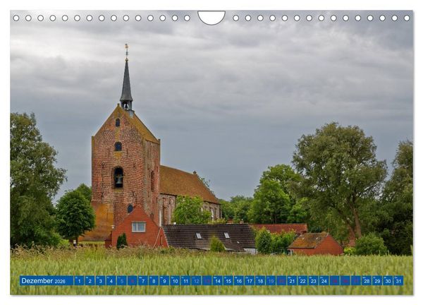 Produktbild: Die Krummh&ouml;rn Gemeinde in Ostfriesland (Wandkalender 2026 DIN A4 quer), CALVENDO Monatskalender