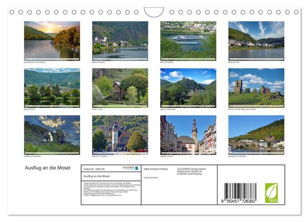 Produktbild: Ausflug an die Mosel (Wandkalender 2026 DIN A4 quer), CALVENDO Monatskalender