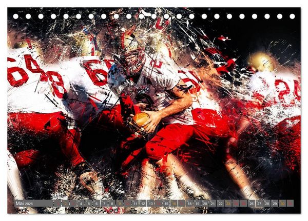 Produktbild: American Football - so cool (Tischkalender 2026 DIN A5 quer), CALVENDO Monatskalender