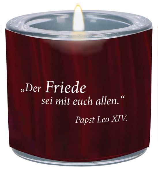 Produktbild: Windlicht aus Glas - Papst Leo XIV