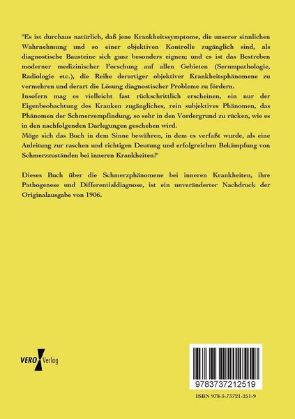 Produktbild: Die Schmerzph&auml;nomene bei inneren Krankheiten