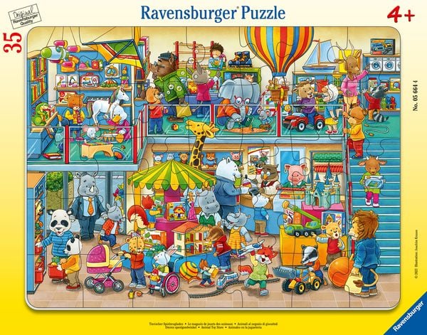 Kinderpuzzle 35 Teile - Tierischer Spielzeugladen
