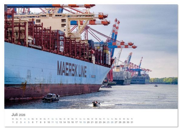 Produktbild: Die Elbmetropole Hamburg (hochwertiger Premium Wandkalender 2026 DIN A2 quer), Kunstdruck in Hochglanz
