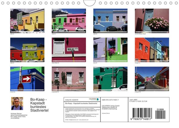 Produktbild: Bo-Kaap - Kapstadt buntestes Stadtviertel (Wandkalender 2022 DIN A4 quer)